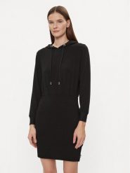 DKNY Sport Sukienka dzianinowa DP3D4832 Czarny Relaxed Fit. Czarne sukienki damskie DKNY Sport, bez wzorów, z dzianiny, sportowe, bez ramiączek. Za 269.99 zł.