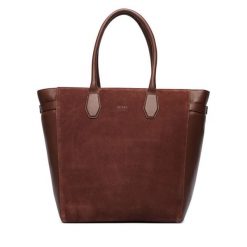 Torebka Guess. Brązowe shopper bag Guess, z aplikacjami, bez dodatków. Za 799.99 zł.