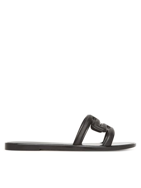 Melissa Klapki Melissa M Slide Ad M 36148 Czarny. Czarne klapki damskie Melissa, bez wzorów, z tworzywa sztucznego, bez obcasa, bez zapięcia. Za 229.99 zł.