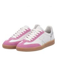 Rieker Skórzane sneakersy w kolorze biało-jasnoróżowym rozmiar: 41. Białe obuwie sportowe damskie Rieker, ze skóry, bez zapięcia. Za 162.11 zł.