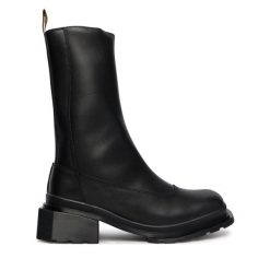 Botki Dr. Martens. Czarne botki damskie Dr Martens, bez obcasa, na płaskiej podeszwie, bez zapięcia. Za 1,079.00 zł.