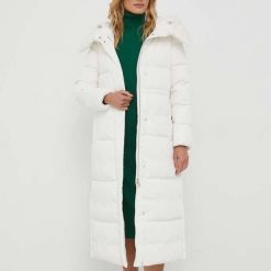 Kurtka GEOX W PHEBY Biały. Białe kurtki damskie Geox, bez wzorów, z tkaniny, bez kaptura. Za 767.99 zł.