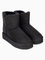 ISLAND BOOT Botki zimowe "Chloe" w kolorze czarnym rozmiar: 36. Czarne botki damskie Island Boot, na zimę, bez obcasa, bez zapięcia. Za 140.53 zł.