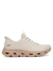 Skechers Sneakersy BOBS Sport Arc 117629/NAT Beżowy. Brązowe obuwie sportowe damskie Skechers, z materiału, bez zapięcia. Za 379.99 zł.
