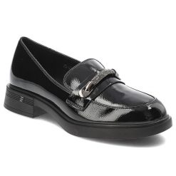 Czarne Półbuty Vinceza Eleganckie Mokasyny Damskie. Czarne mokasyny damskie VINCEZA, na jesień, z jeansu, bez obcasa. Za 179.00 zł.