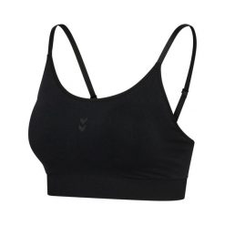 Biustonosz dla kobiet Hummel. Czarne biustonosze sportowe damskie Hummel, bez wzorów. Za 181.50 zł.