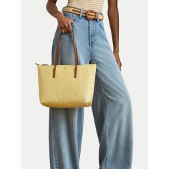 Torebka LAUREN RALPH LAUREN. Żółte shopper bag Lauren Ralph Lauren, bez dodatków. Za 609.99 zł.