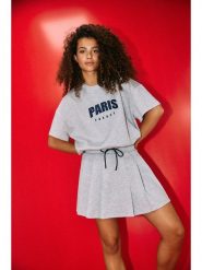 Noisy may Koszulka w kolorze szarym rozmiar: XS. Szare koszulki damskie Noisy may, xs, bez wzorów, bez kołnierzyka, bez ramiączek. Za 92.42 zł.