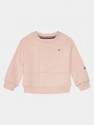 Tommy Hilfiger Bluza Essential Cnk Sweatshirt KG0KG08094 Różowy Regular Fit. Czerwone bluzy dziewczęce Tommy Hilfiger, bez wzorów, z bawełny, bez ramiączek, bez kaptura. Za 129.99 zł.