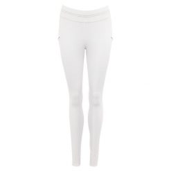 Damskie silikonowe legginsy jeździeckie z pełną przyczepnością ANKY Tournament. Białe legginsy damskie ANKY, s, bez wzorów, z elastanu. Za 553.50 zł.