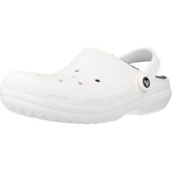 Sandały CROCS CLASSIC LINED CLOG Biały. Białe sandały damskie Crocs, bez wzorów, z gumy, bez obcasa, bez zapięcia. Za 392.00 zł.