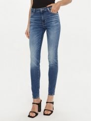 Guess Jeansy W4BAJ3 D592C Niebieski Skinny Fit. Niebieskie jeansy damskie Guess. Za 379.99 zł.