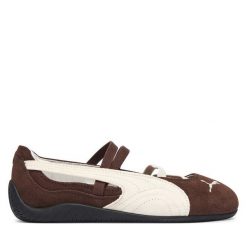 Baleriny Puma. Brązowe baleriny dziewczęce Puma, bez wzorów, bez obcasa, bez zapięcia. Za 329.99 zł.