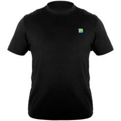 Koszulka Wędkarska Z Nadrukiem Preston Lightweight Black T-Shirt. Czarne bluzki damskie FOX, s, bez wzorów, sportowe, bez kołnierzyka, bez ramiączek. Za 171.55 zł.