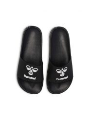 Klapki Hummel HML ESSENTIAL. Czarne klapki damskie Hummel, bez wzorów, z materiału, bez obcasa, bez zapięcia. Za 120.95 zł.