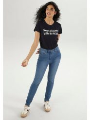 Aniston Dżinsy - Skinny fit - w kolorze niebieskim rozmiar: 40. Niebieskie jeansy damskie Aniston, z podwyższonym stanem. Za 79.03 zł.