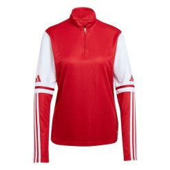 Bluza damska adidas Squadra 25 Training Top. Czerwone bluzy damskie Adidas, na zimę, bez wzorów, z tkaniny, bez kaptura. Za 131.99 zł.