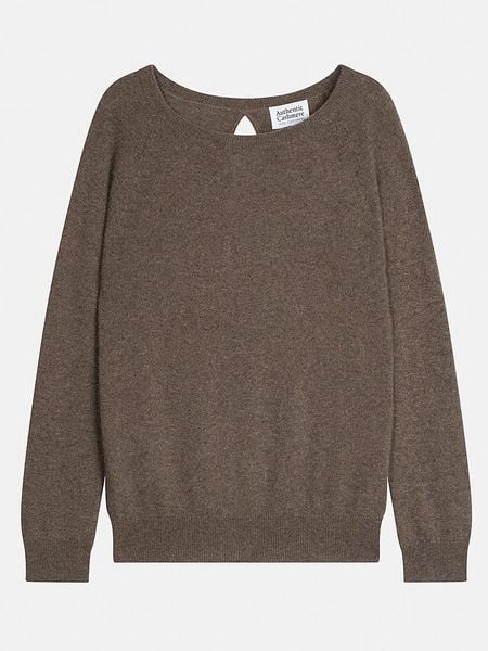 AUTHENTIC CASHMERE Kaszmirowy sweter "Dibona" w kolorze ciemnobrązowym rozmiar: M. Brązowe swetry klasyczne damskie AUTHENTIC CASHMERE, m, z kaszmiru, bez kołnierzyka. Za 437.17 zł.