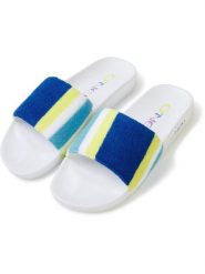 Klapki plażowe damskie O'Neill Brights Slides. Białe klapki damskie O'Neill, bez wzorów, z materiału, bez obcasa, bez zapięcia. Za 83.99 zł.