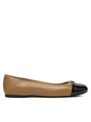 MICHAEL Michael Kors Baleriny Mandy Flat 40F5MAFP1A Beżowy. Brązowe balerinki damskie MICHAEL Michael Kors, bez wzorów, ze skóry. Za 419.99 zł.