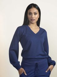 &Co Woman Sweter "Bridget" w kolorze granatowym rozmiar: M. Niebieskie swetry klasyczne damskie &Co Woman, m, bez kołnierzyka. Za 124.05 zł.