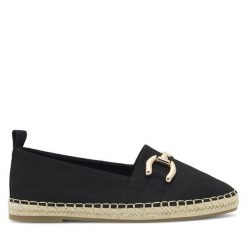 Espadryle DeeZee. Czarne espadryle damskie DeeZee, bez wzorów, bez obcasa. Za 89.99 zł.