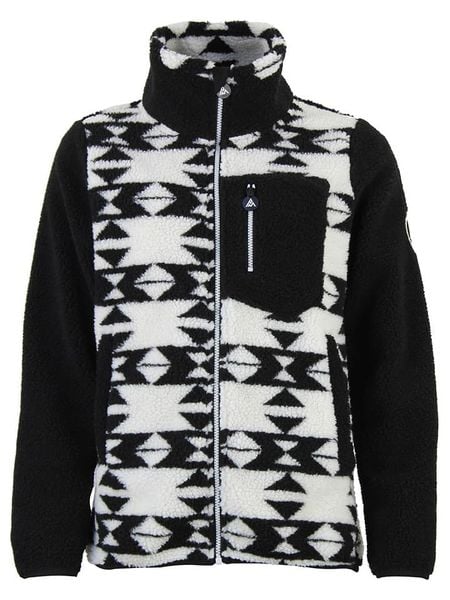 Peak Mountain Kurtka polarowa "Arthur" w kolorze czarno-białym rozmiar: M. Białe kurtki damskie Peak Mountain, m, bez wzorów, z polaru, bez kaptura. Za 196.70 zł.