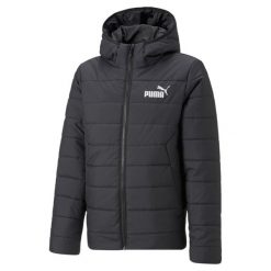 Młodzieżowa ocieplana kurtka Essentials PUMA Black. Czarna kurtki damskie Puma, m, bez wzorów, z puchu, bez kaptura. W wyprzedaży za 199.00 zł.