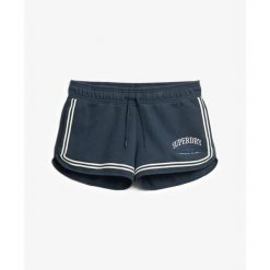 Szorty damskie Superdry Country Club. Niebieskie spodenki sportowe damskie Superdry, s, bez wzorów, do biegania. Za 225.70 zł.