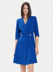 Rinascimento Sukienka koktajlowa CFC0118280003 Niebieski Regular Fit. Niebieskie sukienki damskie Rinascimento, bez wzorów, z syntetyku, wizytowe, bez ramiączek. Za 339.99 zł.