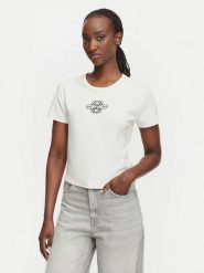 HUGO T-Shirt Delanor_4 50570857 Biały Cropp Fit. Białe t-shirty damskie Hugo, s, bez wzorów, z bawełny, bez kołnierzyka. Za 254.99 zł.