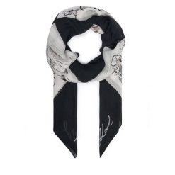 Chusta KARL LAGERFELD. Szare chusty damskie KARL LAGERFELD, bez wzorów. Za 429.99 zł.
