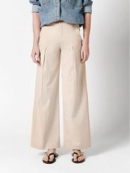 Rosner Spodnie w kolorze beżowym rozmiar: W44/L32. Brązowe spodnie materiałowe damskie Rosner, bez wzorów, z materiału. Za 208.99 zł.