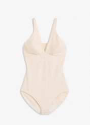 Body lekko modelujące. Brązowe bielizna korygująca bonprix, bez wzorów. Za 59.99 zł.