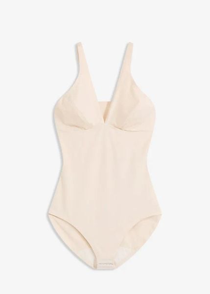 Body lekko modelujące. Brązowe bielizna korygująca bonprix, bez wzorów. Za 59.99 zł.