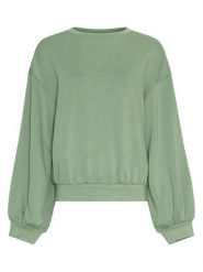 MOSS COPENHAGEN Bluza "Brionna" w kolorze zielonym rozmiar: S/M. Zielone bluzy damskie Moss Copenhagen, m, bez wzorów, bez kaptura. Za 139.20 zł.