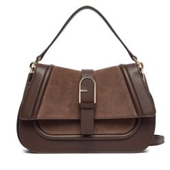 Torebka Furla. Brązowe torebki klasyczne damskie Furla, bez dodatków. Za 2,139.00 zł.