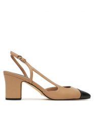 Guess Czółenka FLTLOI LEA05 Beżowy. Brązowe czółenka damskie Guess, z aplikacjami, ze skóry, bez obcasa. Za 449.99 zł.
