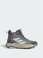 Adidas Trekkingi Terrex Anylander Mid Rain.Rdy Hiking Shoes JR6600 Szary. Szare obuwie trekkingowe damskie Adidas, z materiału, bez zapięcia. Za 439.99 zł.