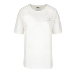 Koszulka damska DIADORA L.T-SHIRT SS BLINK L. Białe koszulki sportowe damskie Diadora, l, bez wzorów, bez ramiączek. Za 39.99 zł.
