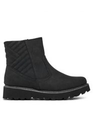 Roxy Botki ARJB700750 Czarny. Czarne botki damskie Roxy, ze skóry, bez obcasa, na płaskiej podeszwie, bez zapięcia. Za 379.99 zł.