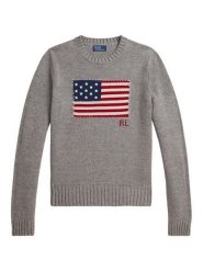 Polo Ralph Lauren Sweter 211B28830002 Szary Regular Fit. Szare swetry klasyczne damskie Polo Ralph Lauren, s, z bawełny, bez kołnierzyka. Za 1,799.00 zł.