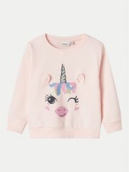 NAME IT Bluza 13232088 Różowy Regular Fit. Czerwone bluzy dziewczęce Name it, bez wzorów, z bawełny, bez ramiączek, bez kaptura. Za 59.99 zł.