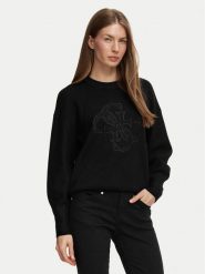 Guess Sweter W6BR52 Z1453 Czarny Regular Fit. Czarne swetry klasyczne damskie Guess, l, bez kołnierzyka. Za 434.99 zł.