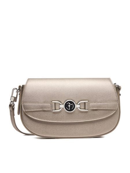 Eva Minge Torebka EO-ALMA-KY158-1 Srebrny. Szare listonoszki damskie Eva Minge, bez wzorów, z materiału, bez dodatków. Za 219.99 zł.