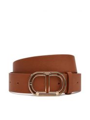 TWINSET Pasek Damski 251TA4430 Brązowy. Brązowe paski damskie Twinset, bez wzorów, ze skóry. Za 349.99 zł.