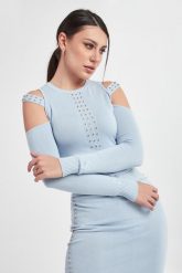 Sweter damski LIU JO. Swetry klasyczne damskie Liu Jo, s, bez kołnierzyka. W wyprzedaży za 407.57 zł.