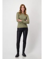 Monari Koszulka w kolorze khaki rozmiar: 40. Brązowe koszulki damskie Monari, bez wzorów, bez kołnierzyka, bez ramiączek. Za 65.85 zł.