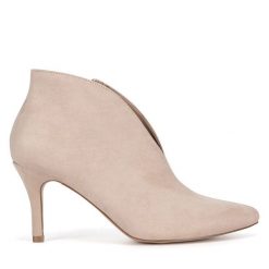Botki Jenny Fairy. Brązowe botki damskie Jenny Fairy, bez obcasa, na szpilce, bez zapięcia. Za 149.99 zł.