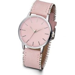 Zegarek na rękę bonprix srebrny kolor - jasnoróżowy. Szare zegarki damskie bonprix. Za 59.99 zł.